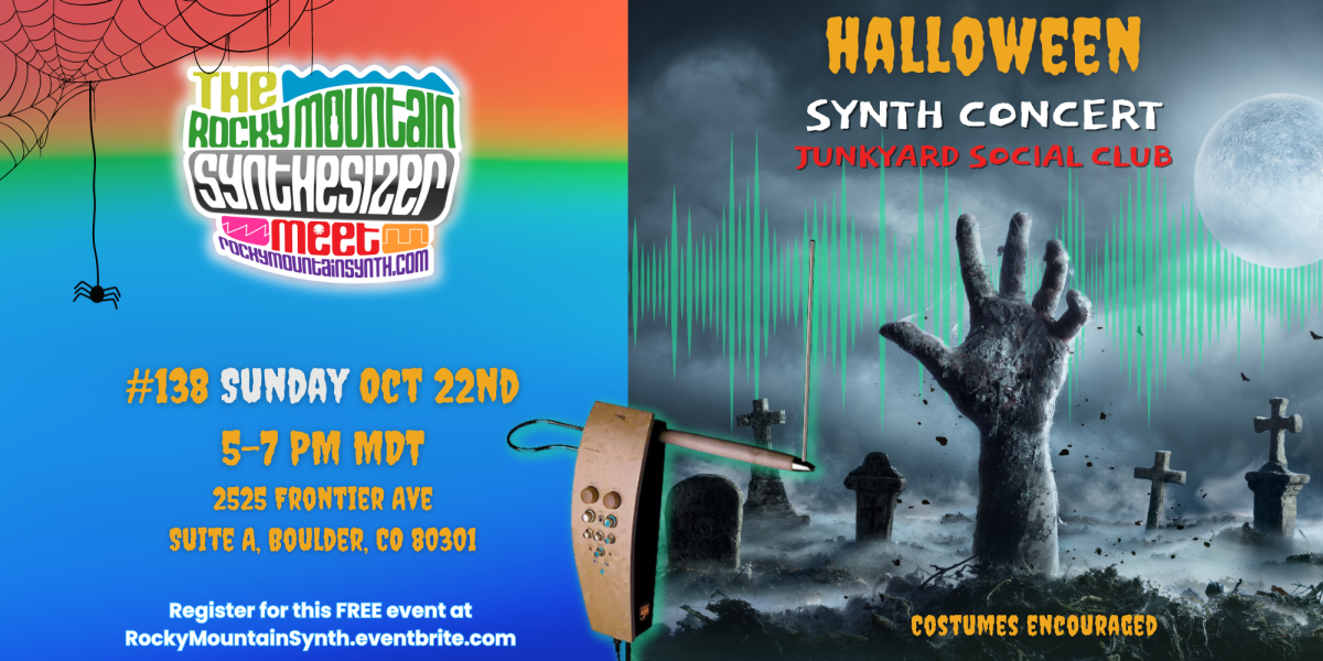 RMSM #138 – Halloween Synth Concert – Sunday Oct 22, 5-7 PM in Boulder